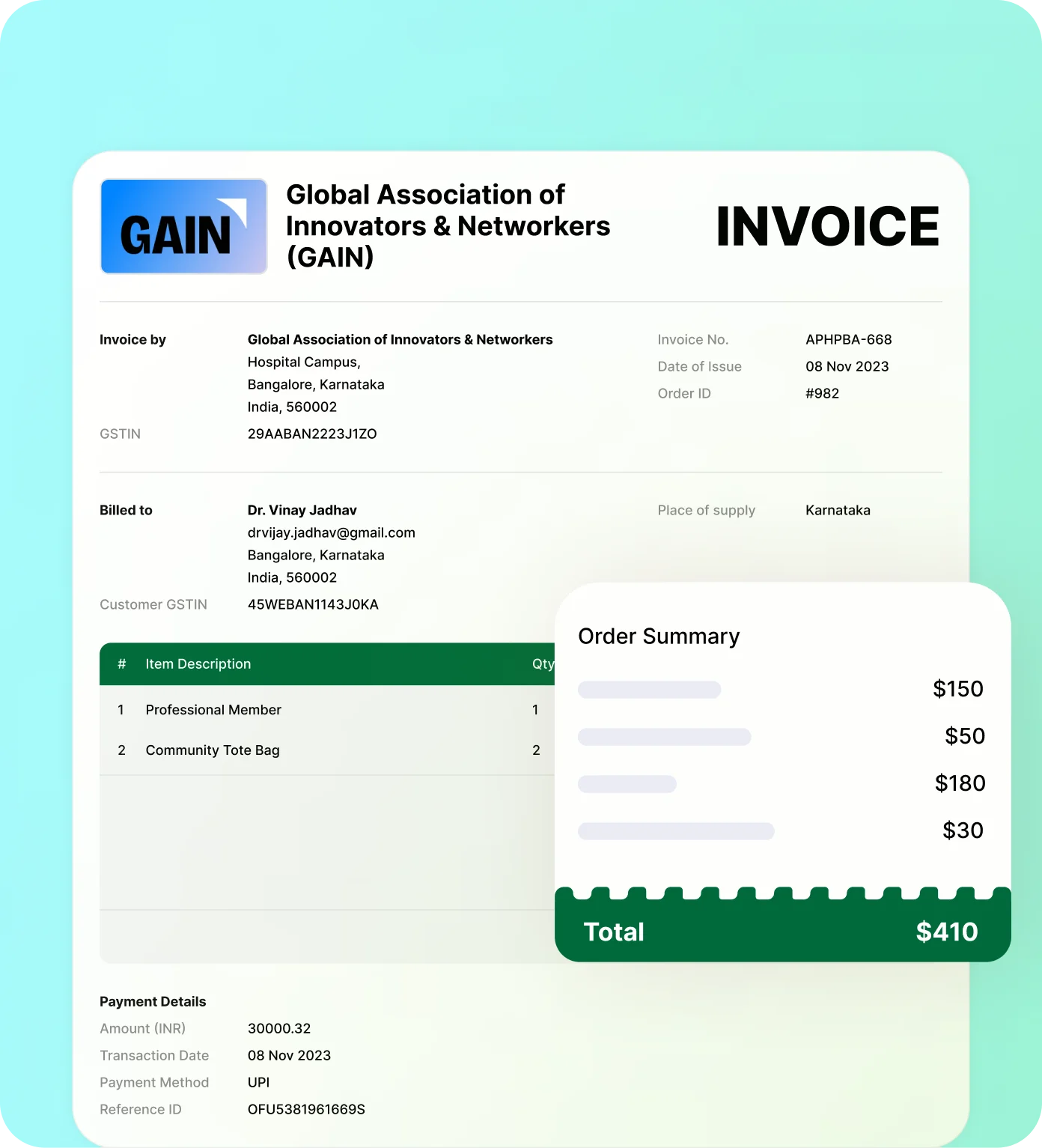 Automatic Invoice Generation